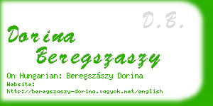 dorina beregszaszy business card